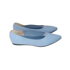 NEW Vivaia Aria 2.0 Knit Light Blue Pointy Almond Toe Flats 39 US 8